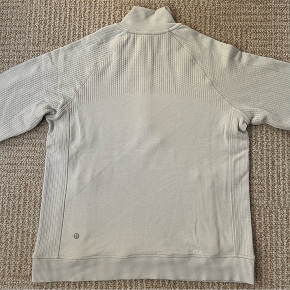 NWT Lululemon Engineered Warmth Half-Zip Long Sleeve Pullover in Vapor/White -8 - Picture 10 of 13